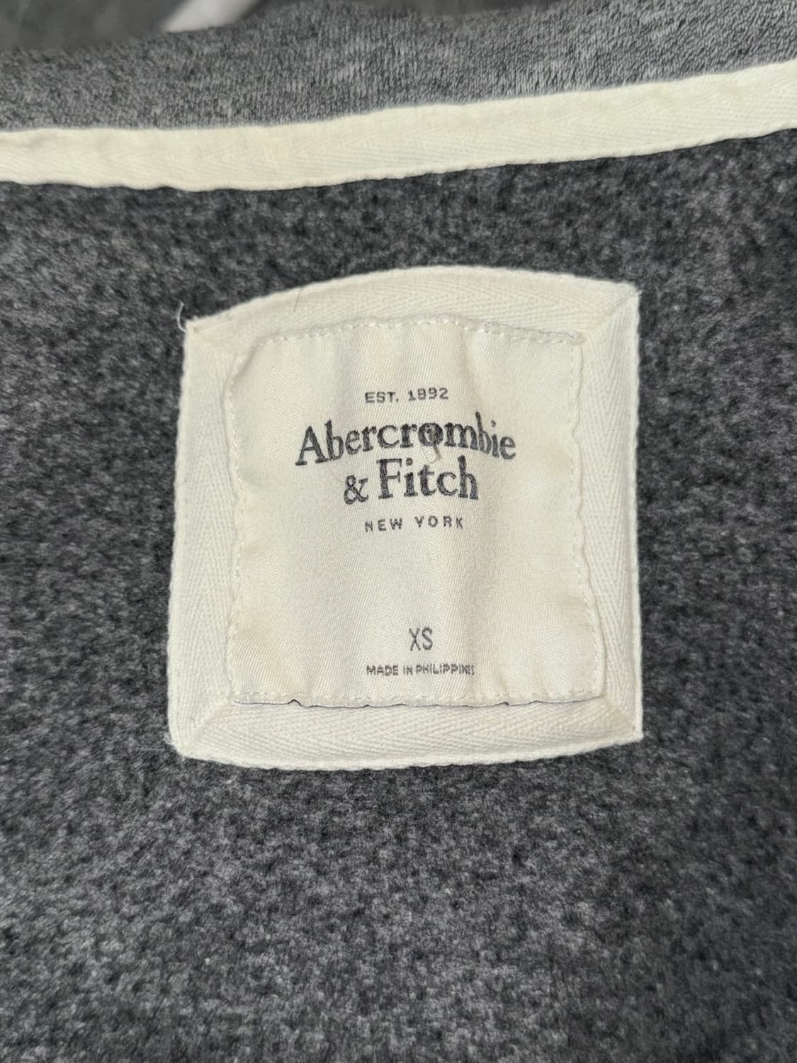 아베크롬비 2000s 그레이 풀 집업 후드 XS 상품이미지5