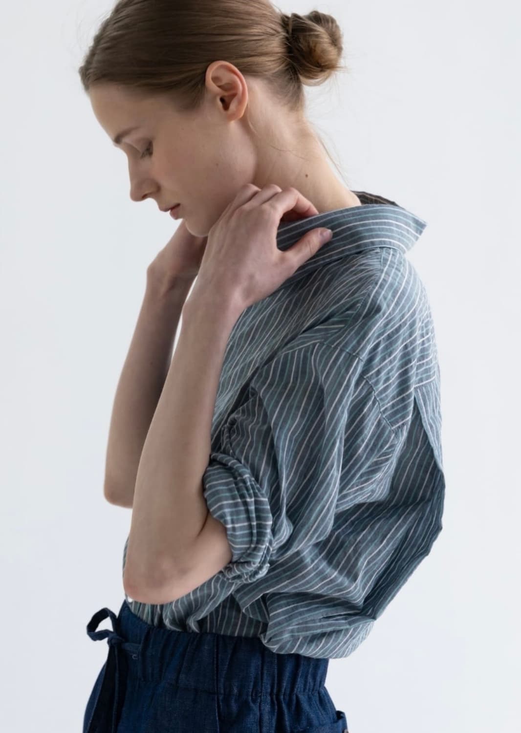 문달 스트라이프 셔츠 (여름 셔츠)  상품이미지2