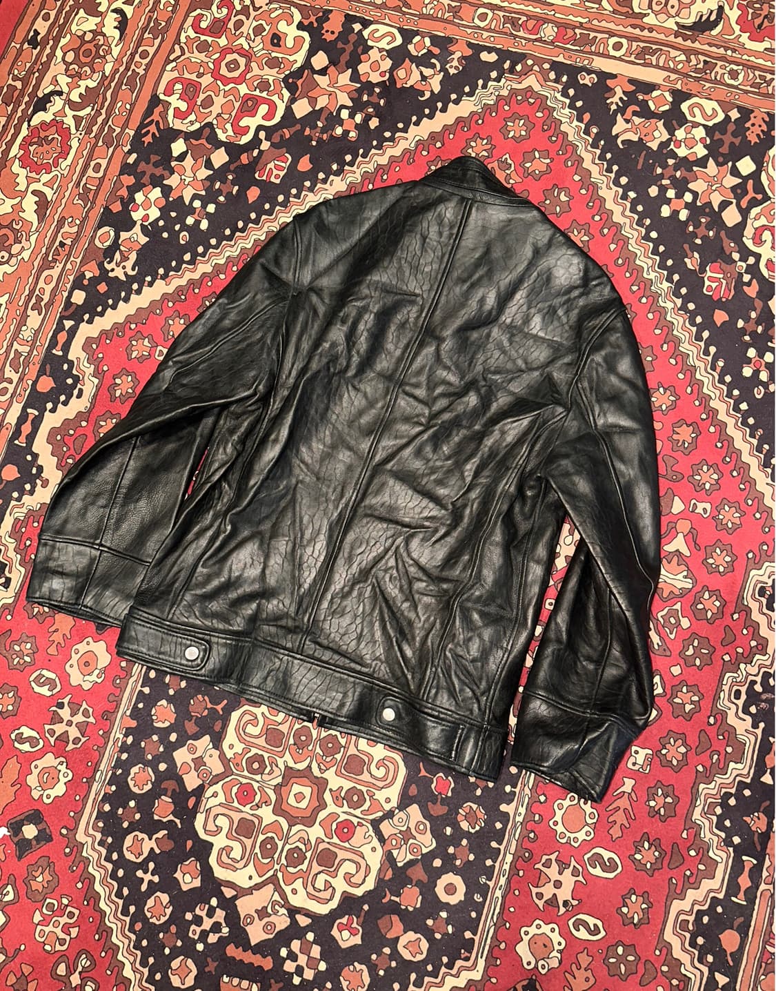 ( M-L ) 바이커자켓 바이커가죽 레더자켓 봄버자켓 가죽자켓 양가죽 상품이미지4