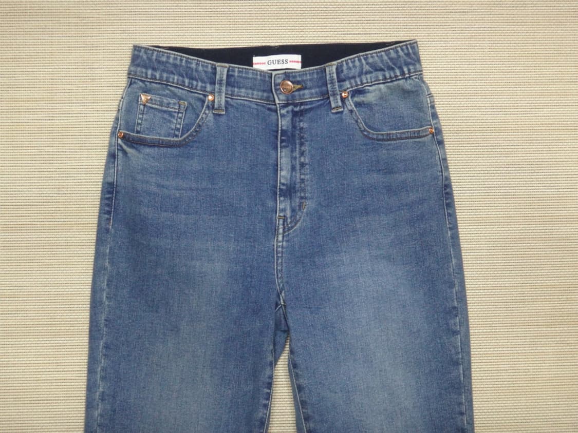 (26인치) 게스 여성 청바지 허리밴딩 맘핏 미디엄블루 상품이미지4