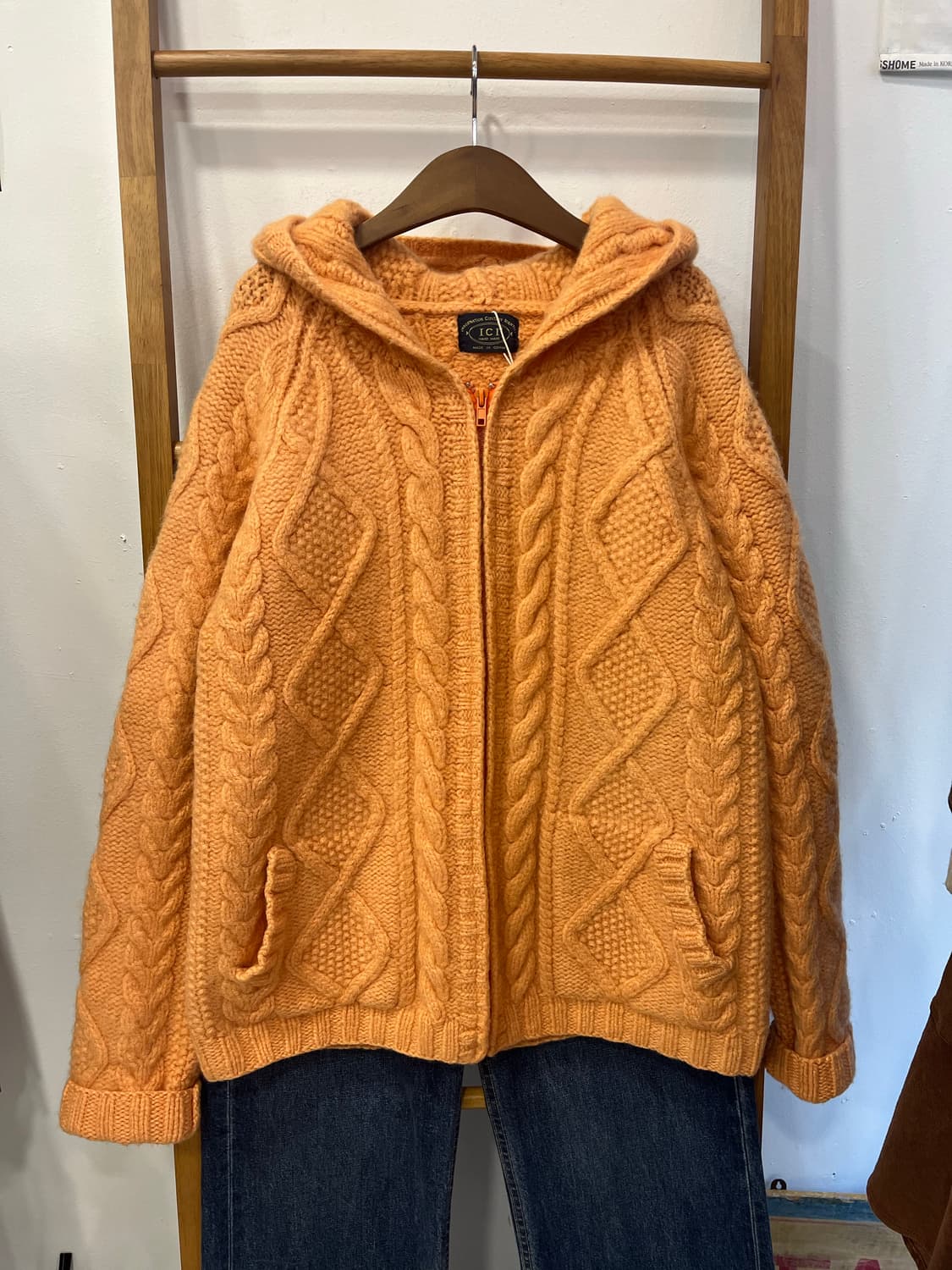 핸드메이드 니트 후드집업 상품이미지1