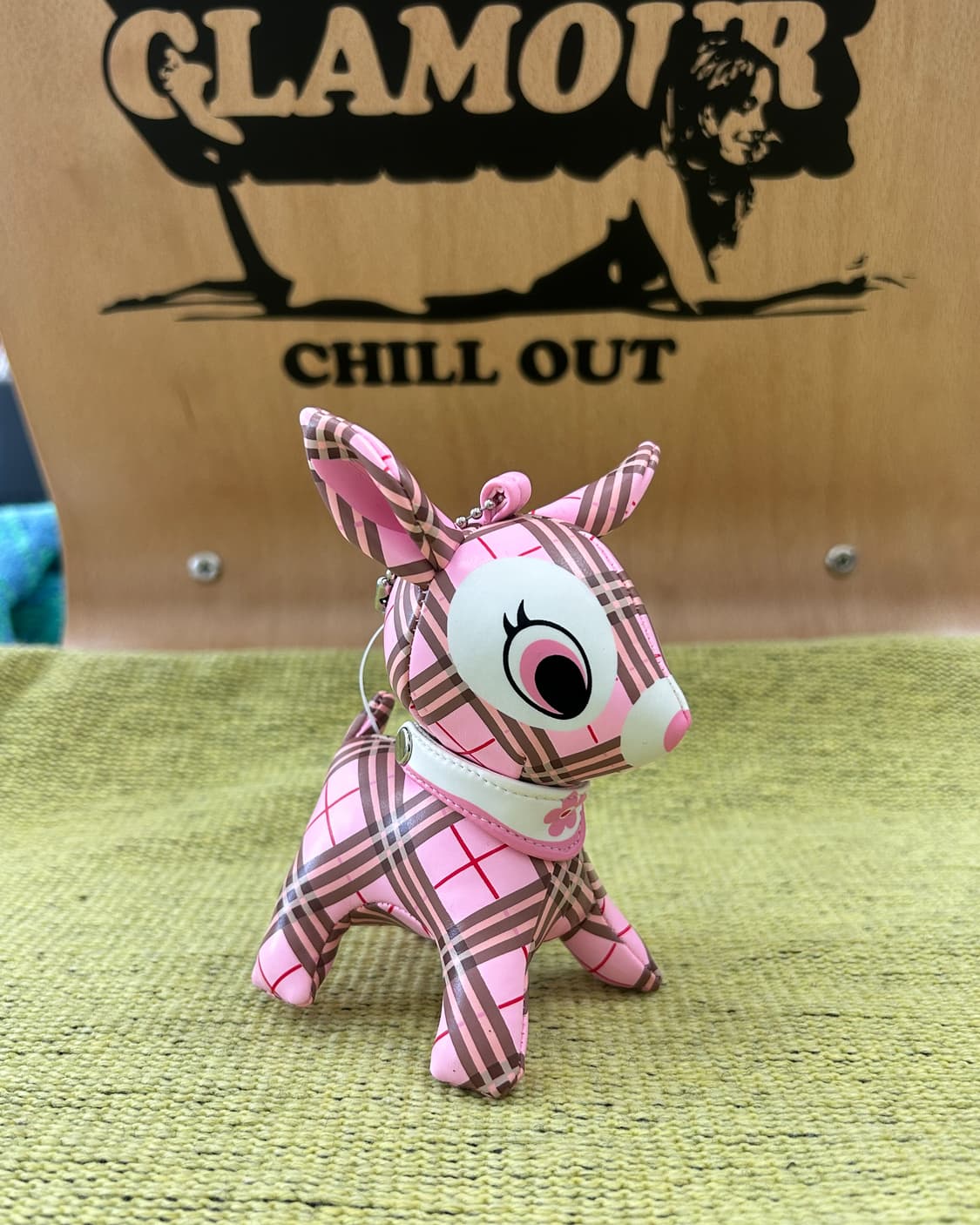 푸치 바비에 - 핑크 체크 / 일본 빈티지 인형 키체인 키링 상품이미지2