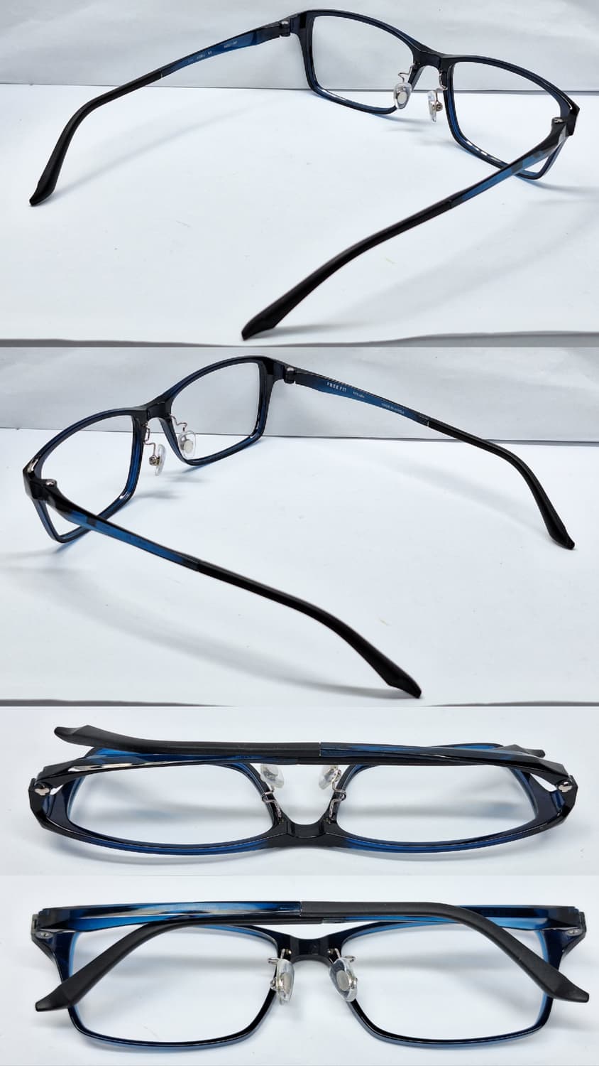 메가네이치바 FREE FIT FFT-064 울템 와이드 아쿠아블루 안경테 상품이미지6