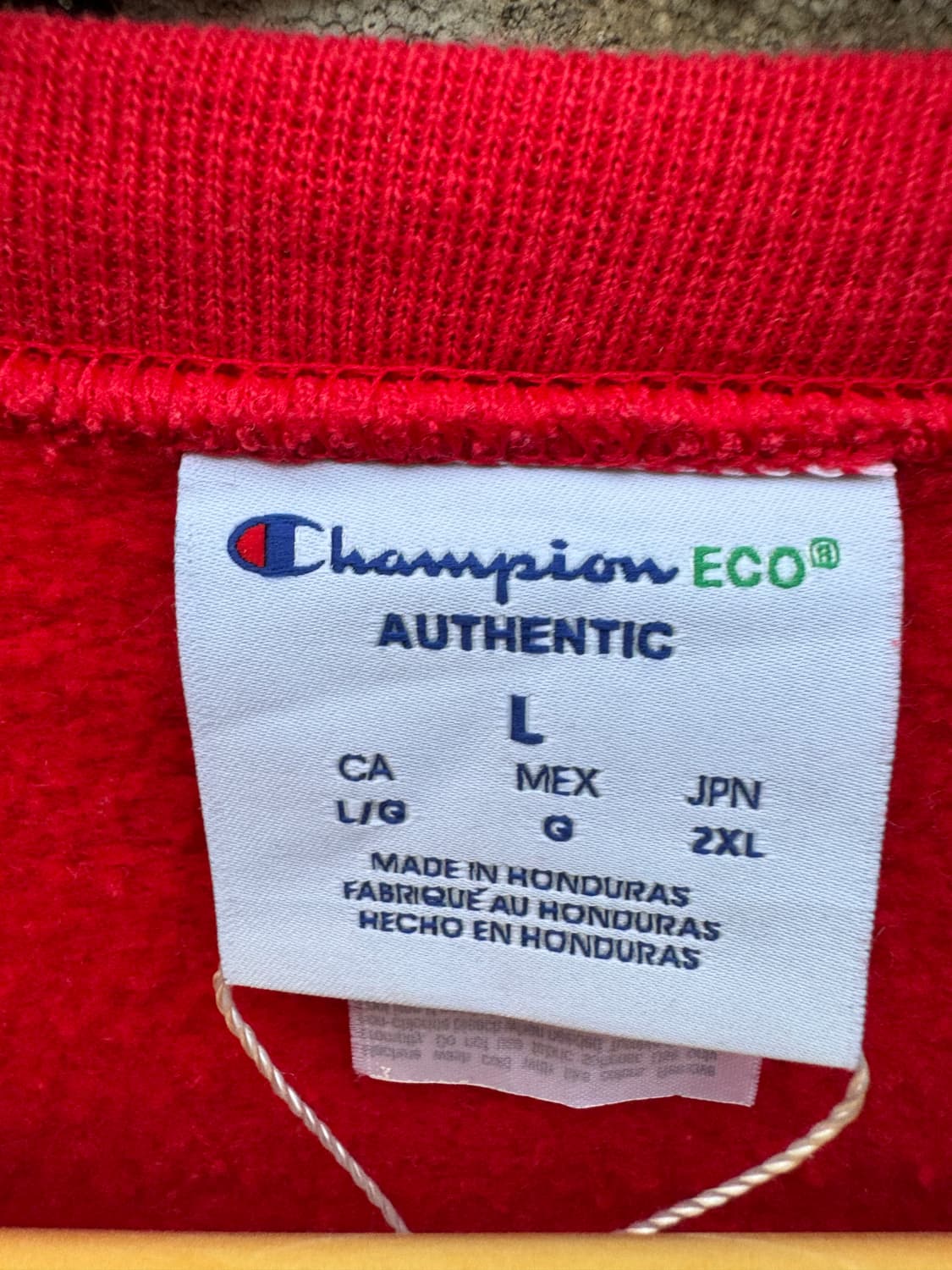 챔피온 빈티지 자수 팔 프린팅 스웻 셔츠 맨투맨 레드 L 상품이미지5