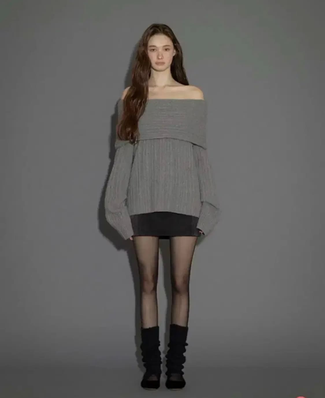 오디에스 ods 오프숄더 그레이 상품이미지1