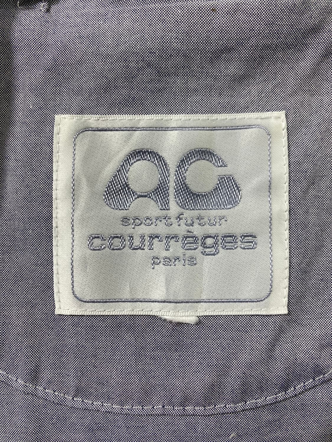 [L] 90s Courreges 꾸레쥬 코튼 후드 사파리 자켓 상품이미지9