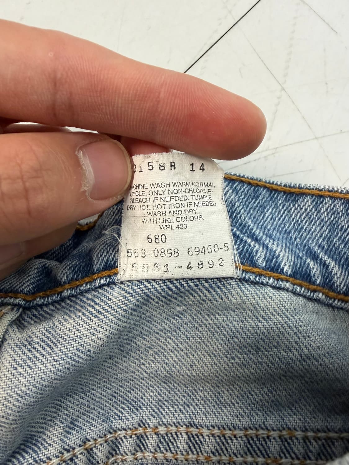a597) 34 리바이스 90s USA 550 테이퍼드 데님/청바지 상품이미지9
