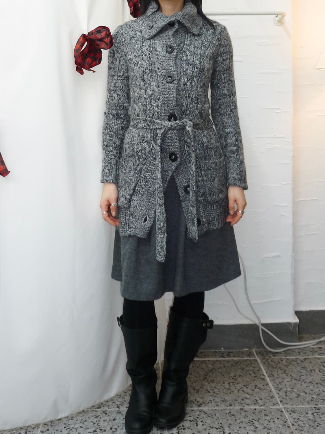 vintage grey robe cardigan 상품이미지2