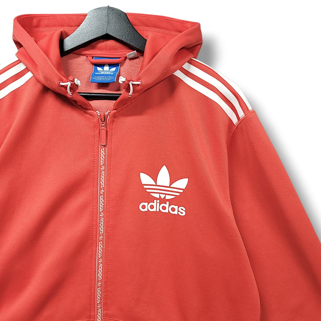 [L] 아디다스 레드 오리지널 파이버드 오버핏 후드 집업 트랙탑 상품이미지3