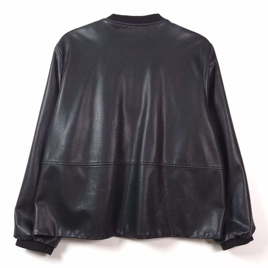 CMCUBE 미니멀 노카라 레더 블루종 자켓 F 상품이미지2