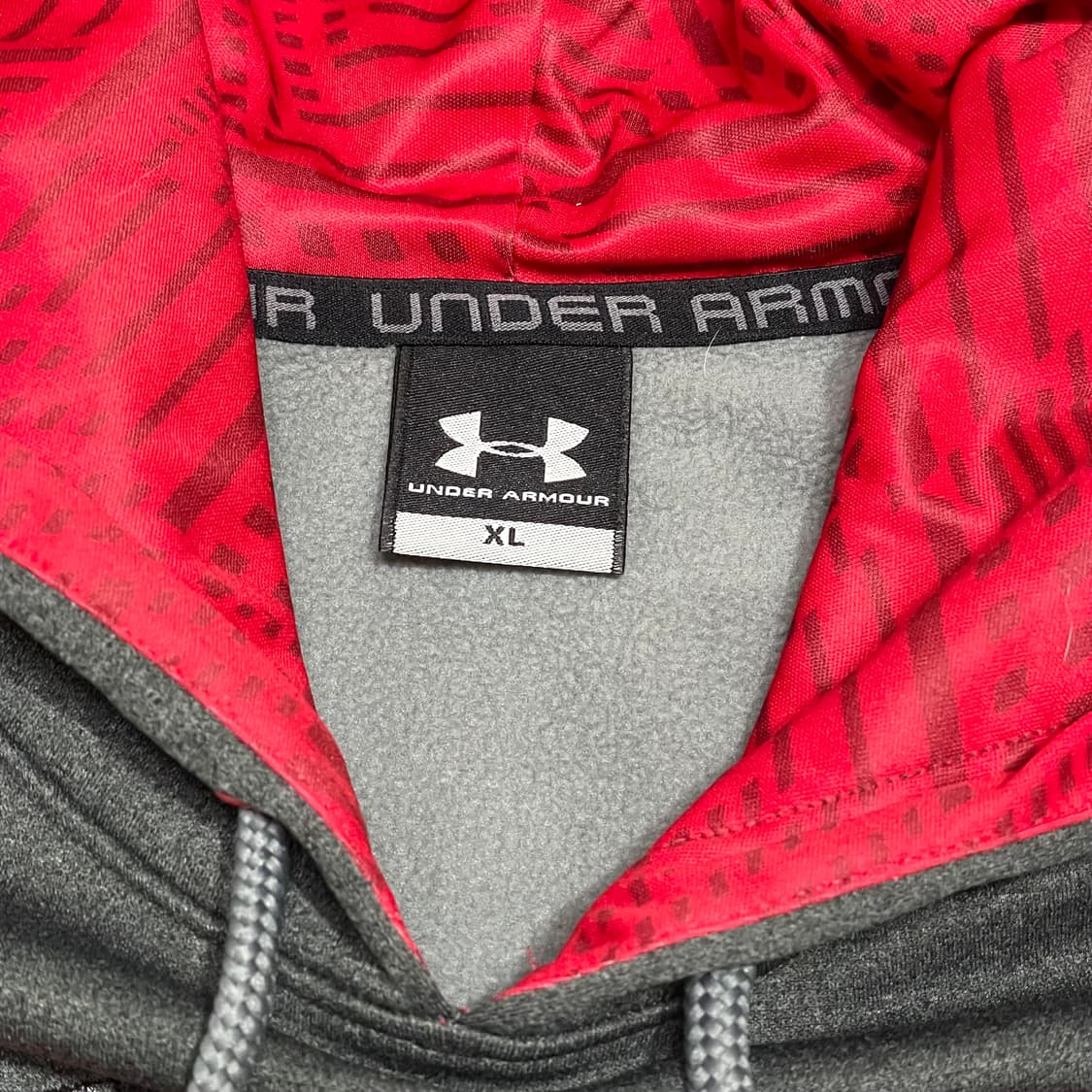 언더아머 시그니처로고 차콜 그레이 기모 후드티셔츠 남성XL 상품이미지4
