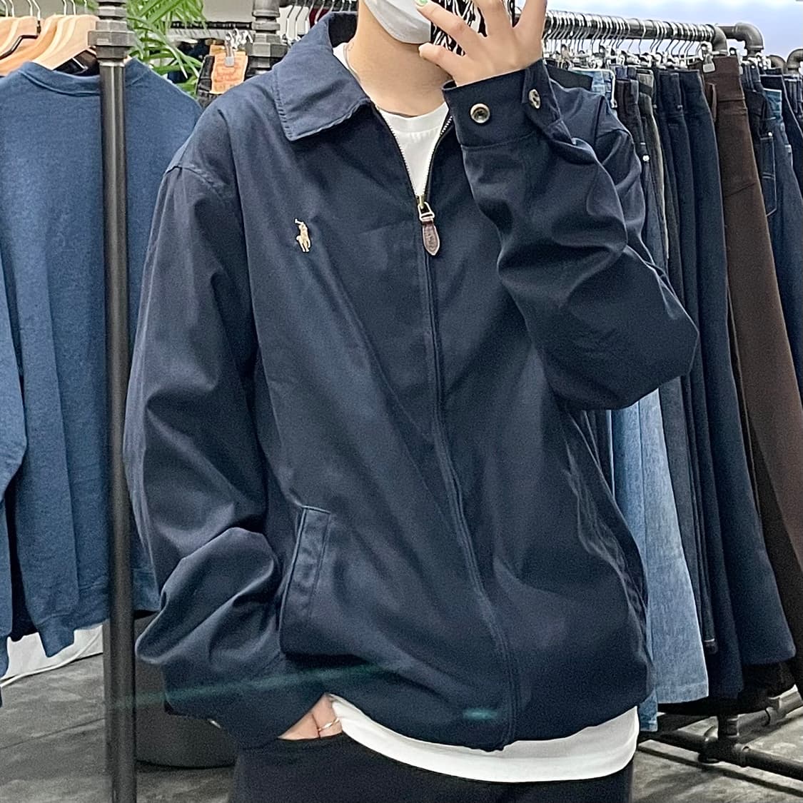 폴로 네이비 폴리쉘 자켓 상품이미지1