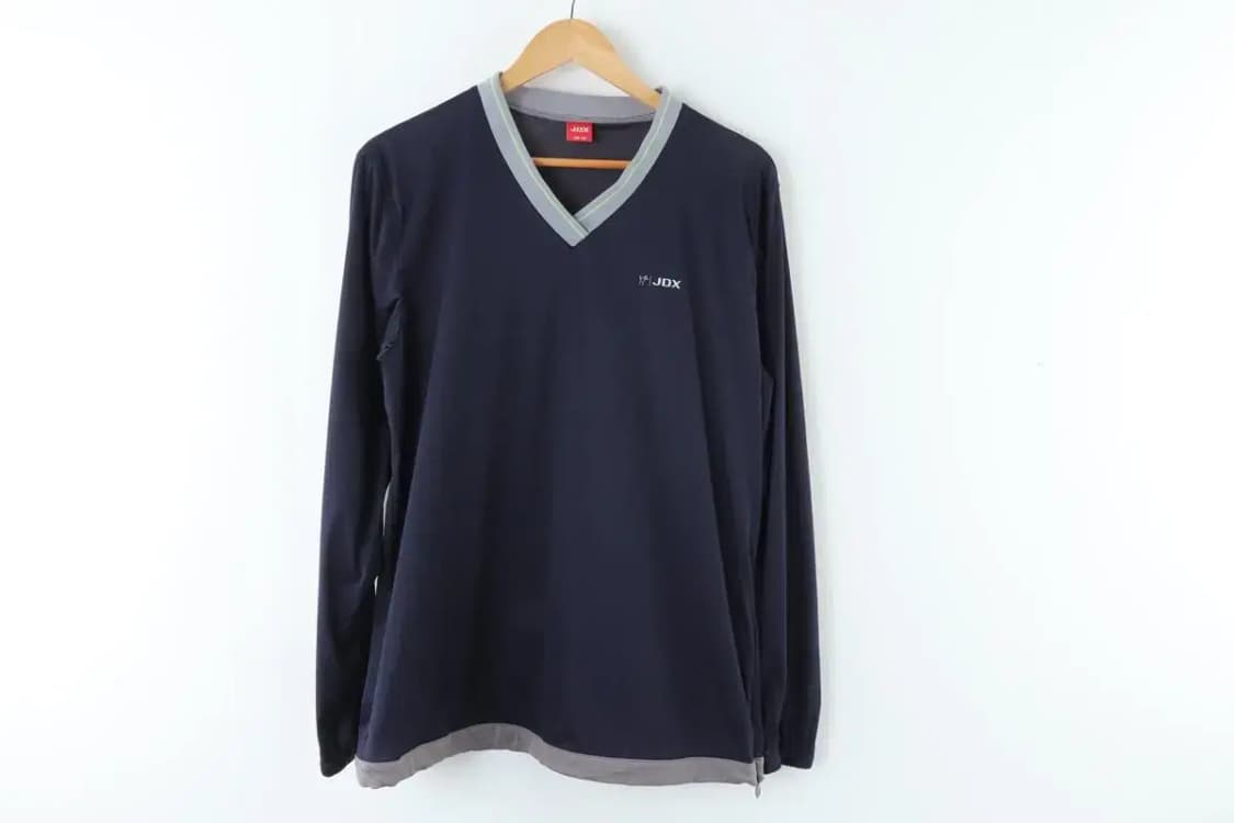 (L) 집업 바람막이 점퍼자켓 브이넥 올드스쿨 네이비 EO빈티지 상품이미지2