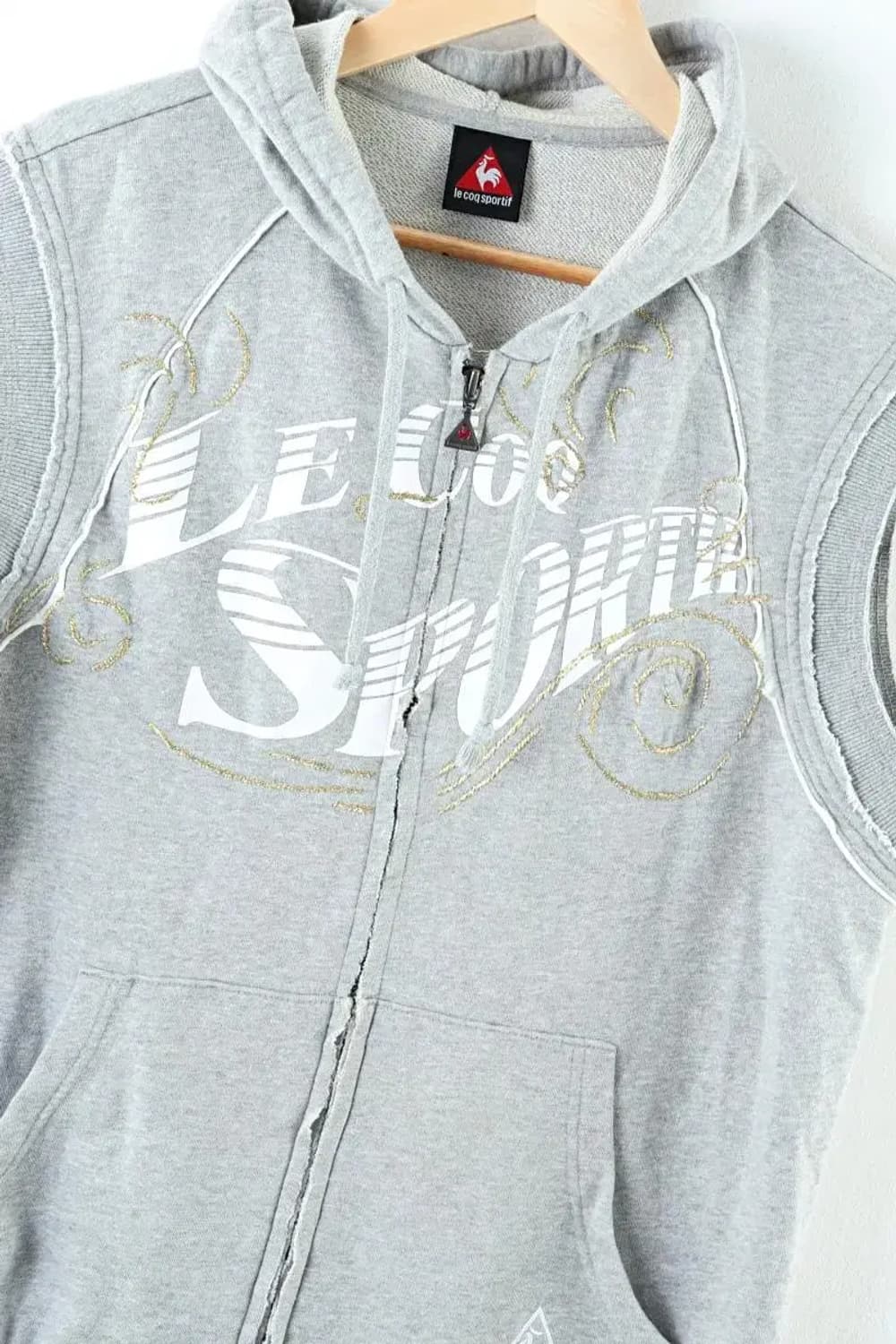 (XL) 르꼬끄 후드집업 오염 올드스쿨 그레이 조끼 EO빈티지 상품이미지1