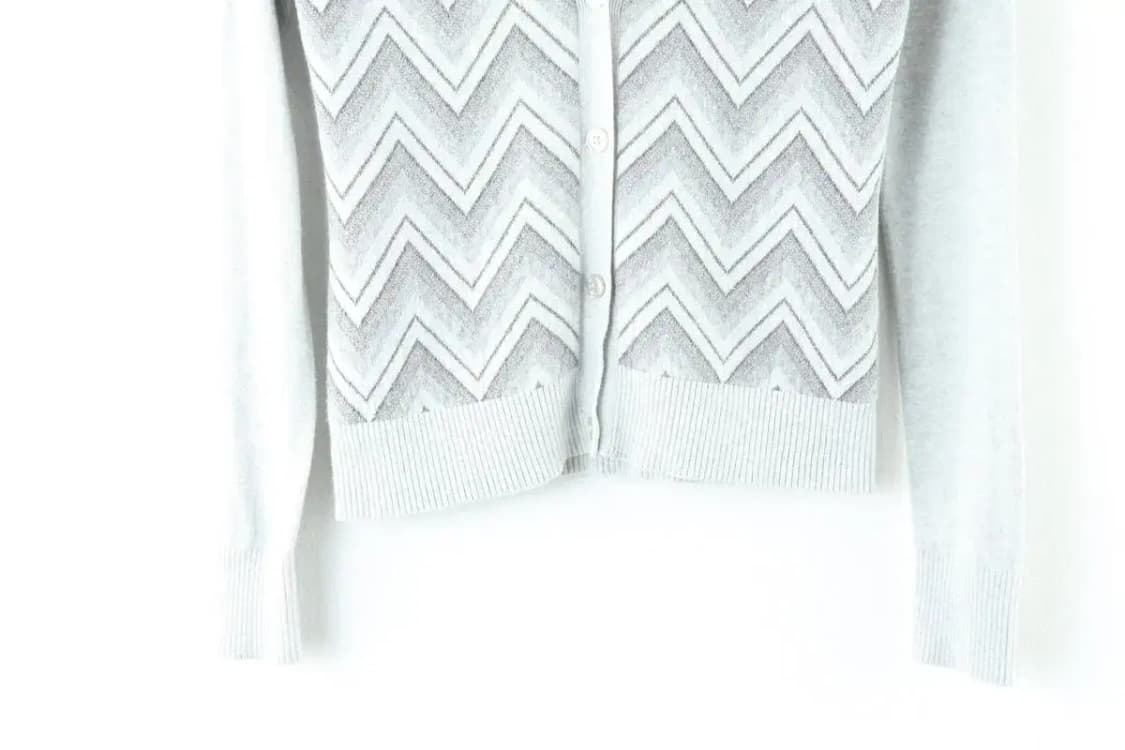 W(XS) 바나나리퍼블릭 니트 가디건 유니크패턴 그레이 EO빈티지 상품이미지4