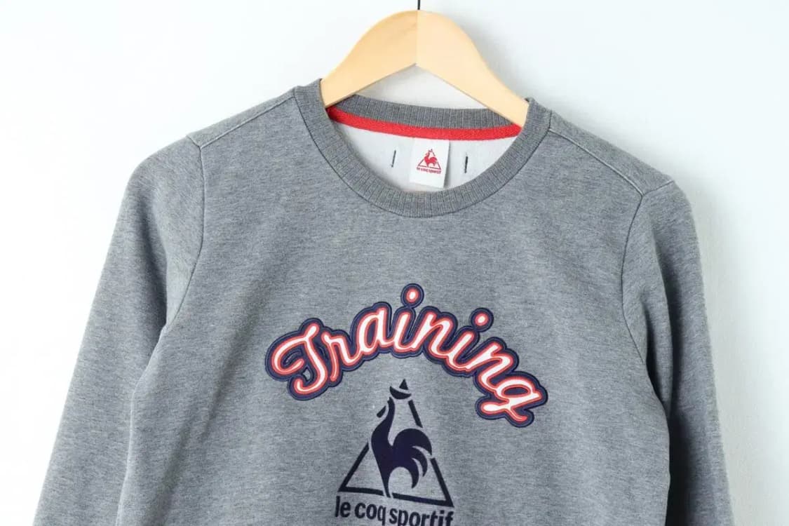 W(L) 르꼬끄 맨투맨 티셔츠 그레이 빅로고 기모-9543 상품이미지3