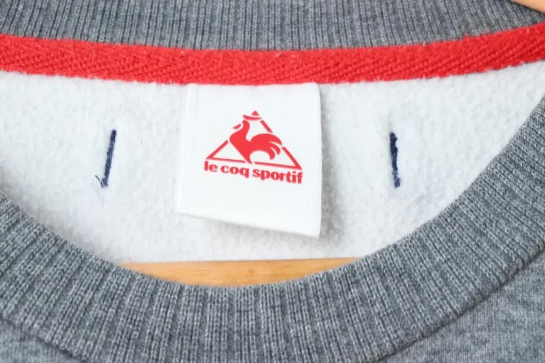 W(L) 르꼬끄 맨투맨 티셔츠 그레이 빅로고 기모-9543 상품이미지5