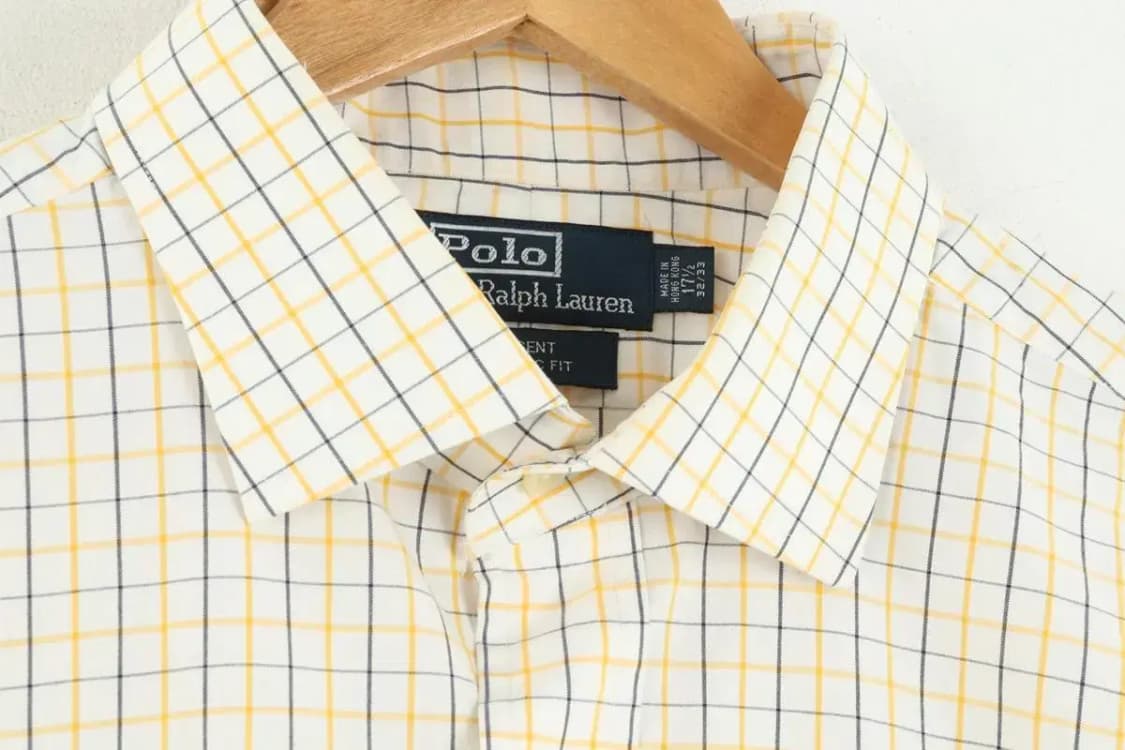 (XXL) 폴로 랄프로렌 셔츠 남방 체크 면 올드스쿨 빅사이즈-A214 상품이미지5