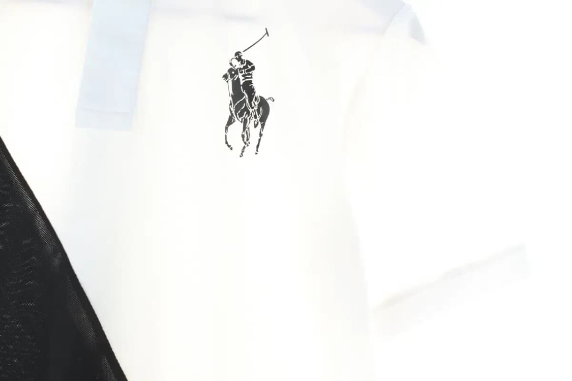 W(S) 폴로 랄프로렌 반팔 카라 티셔츠 검흰 폴리 럭비-CF73 상품이미지5