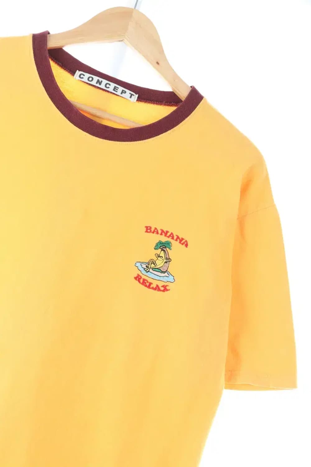 (M) 브랜드빈티지 반팔 티셔츠 노랑 올드스쿨 루즈핏-D178 상품이미지1