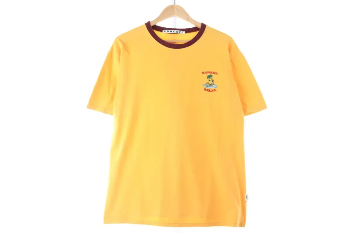 (M) 브랜드빈티지 반팔 티셔츠 노랑 올드스쿨 루즈핏-D178 상품이미지2