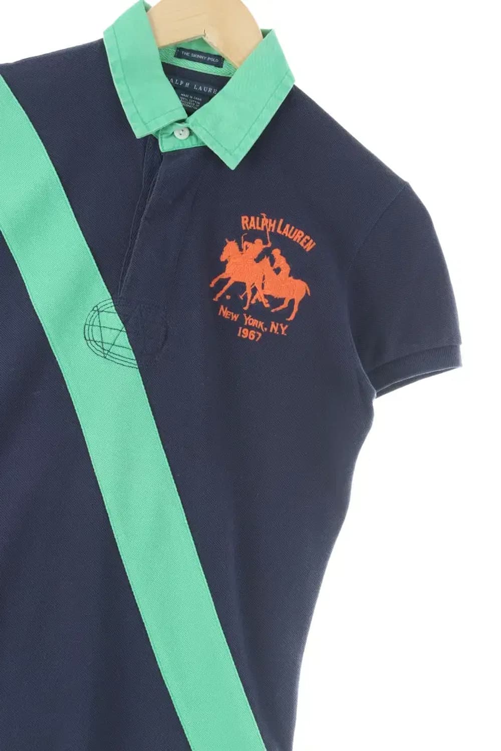 W(M) 폴로 랄프로렌 반팔 카라 티셔츠 네이비 럭비 빅포니-D30F 상품이미지1