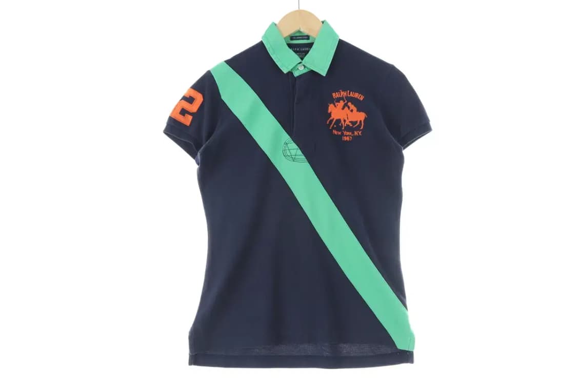 W(M) 폴로 랄프로렌 반팔 카라 티셔츠 네이비 럭비 빅포니-D30F 상품이미지2