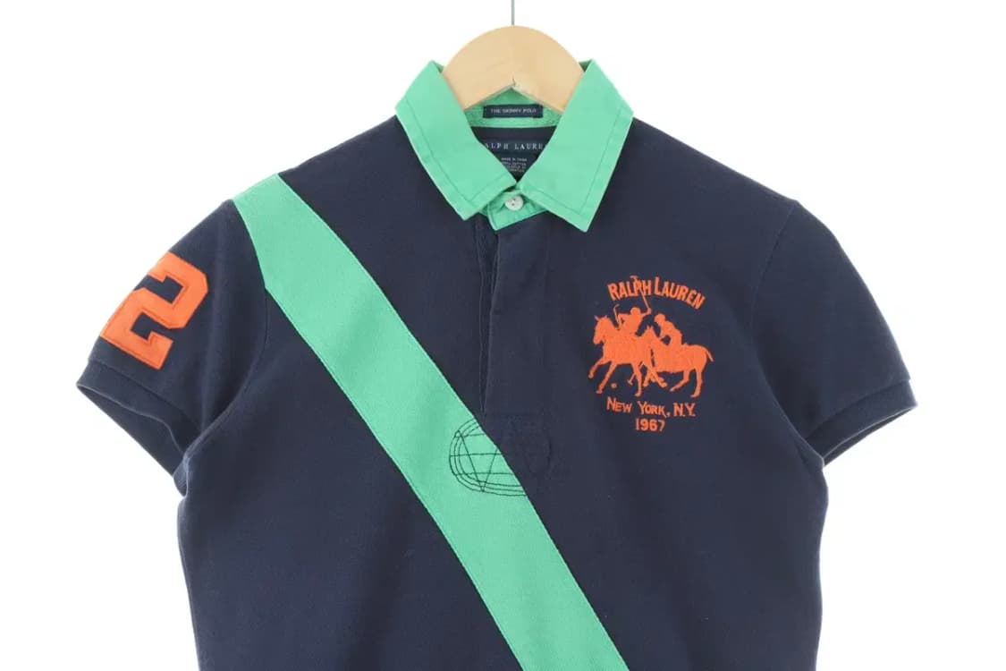 W(M) 폴로 랄프로렌 반팔 카라 티셔츠 네이비 럭비 빅포니-D30F 상품이미지3