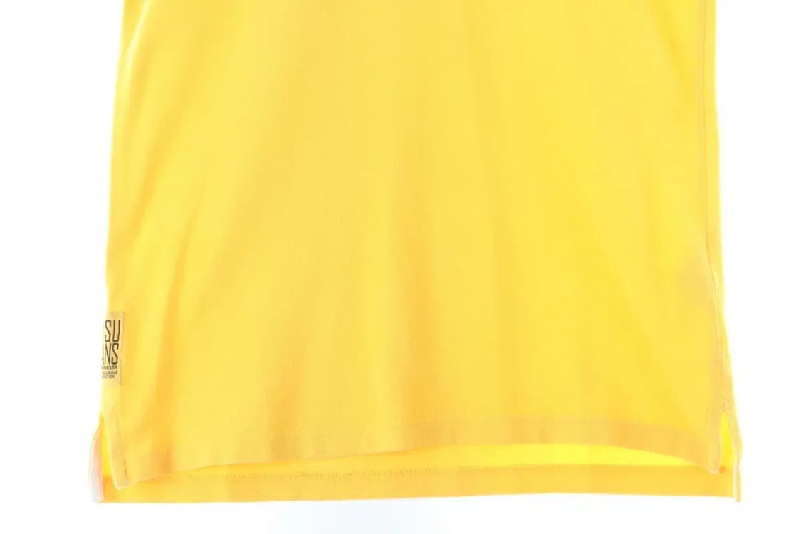 (M) 에비수 반팔 카라 티셔츠 노랑 면 올드스쿨 기본핏-D753 상품이미지3