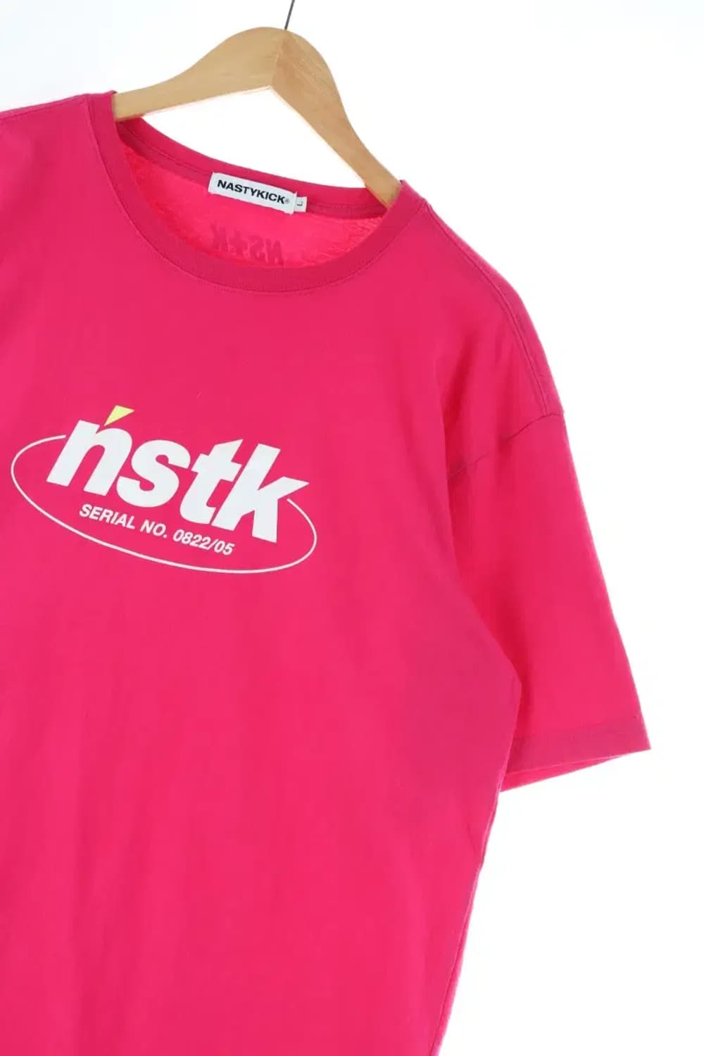 (L) 네스티킥 반팔 티셔츠 핑크 빅 프린팅 올드스쿨 박시핏-DB78 상품이미지1