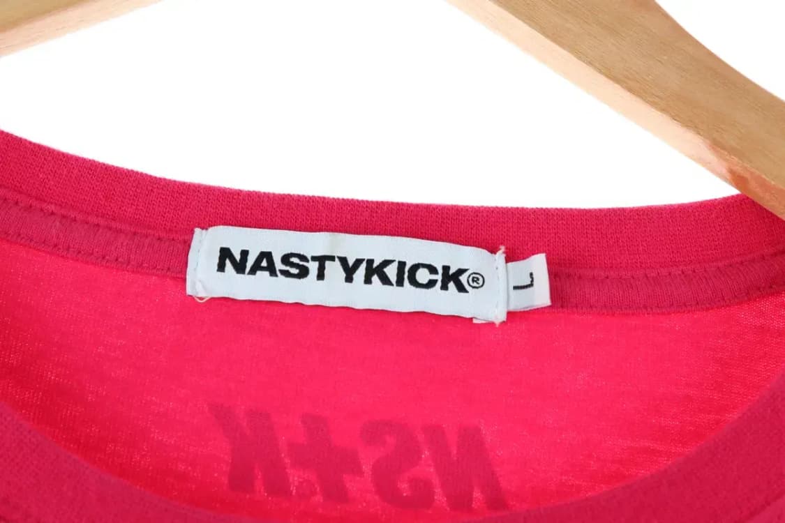 (L) 네스티킥 반팔 티셔츠 핑크 빅 프린팅 올드스쿨 박시핏-DB78 상품이미지5