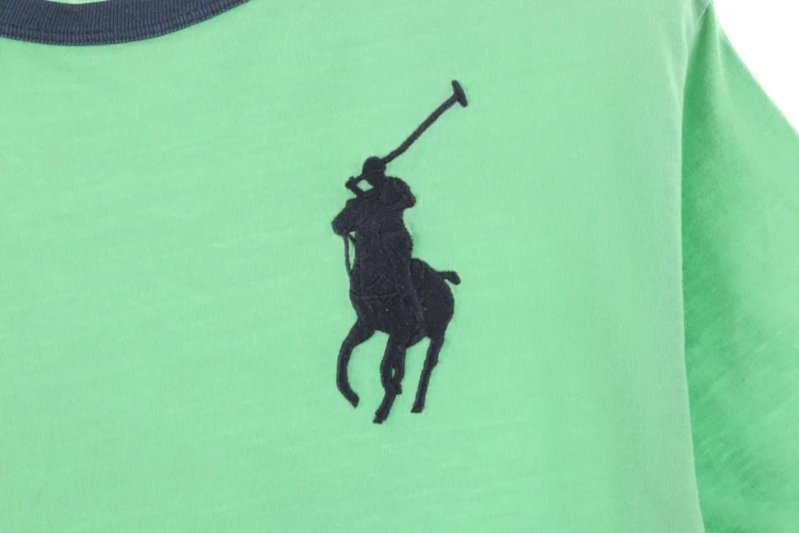 W(L) 폴로 랄프로렌 반팔 티셔츠 그린 빅포니 면 한정판-E08F 상품이미지5