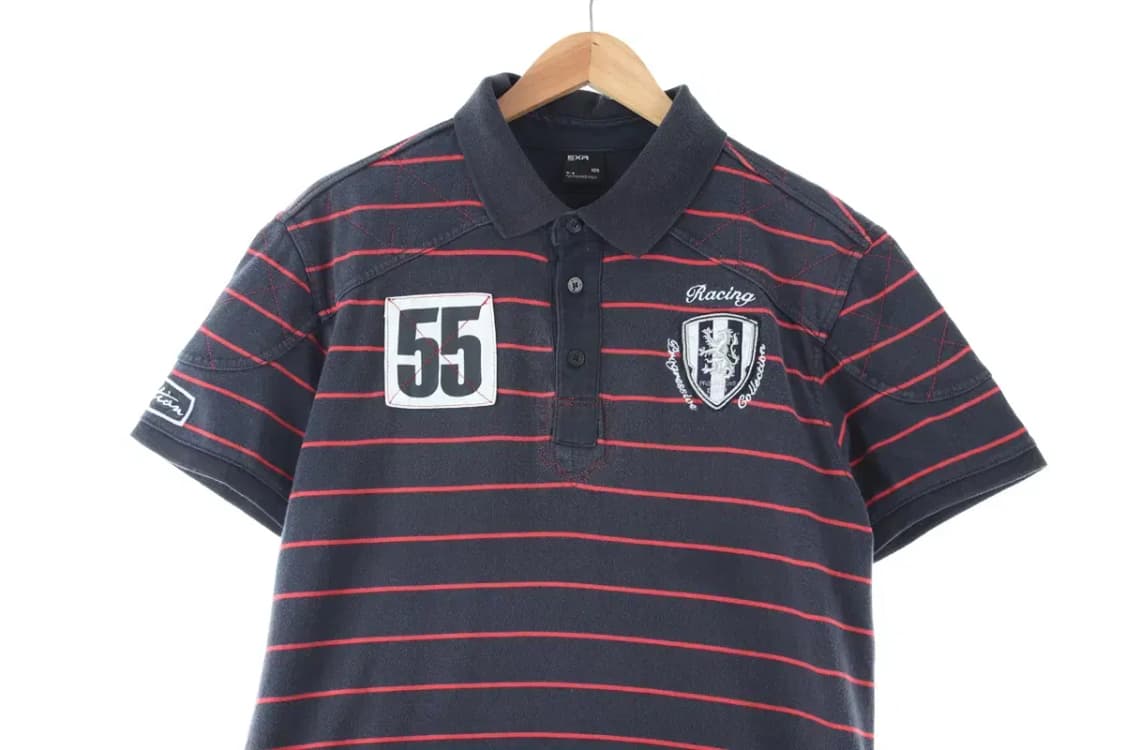 (XL) 브랜드빈티지 반팔 카라 티셔츠 스트라이프 올드스쿨-DFDD 상품이미지4