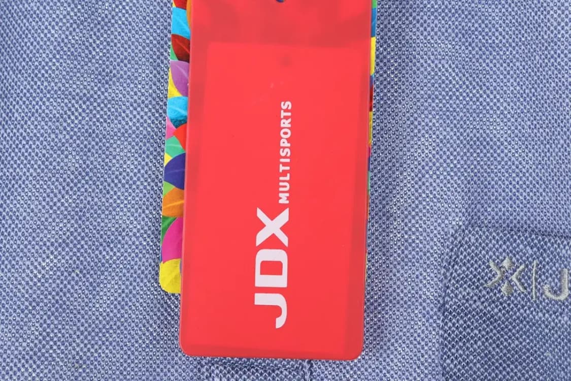 (L) JDX 반팔 카라 티셔츠 새상품 린넨 마 블루 한정판-E60F 상품이미지5