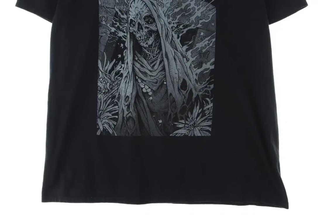 (XL) 브랜드빈티지 반팔 티셔츠 사신 스컬 해골 락티-E87C 상품이미지3