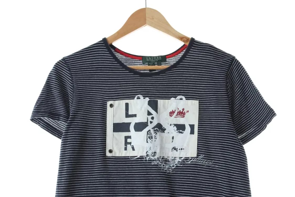 W(M) 폴로 랄프로렌 반팔 티셔츠 스트라이프 빅 프린팅-E883 상품이미지3