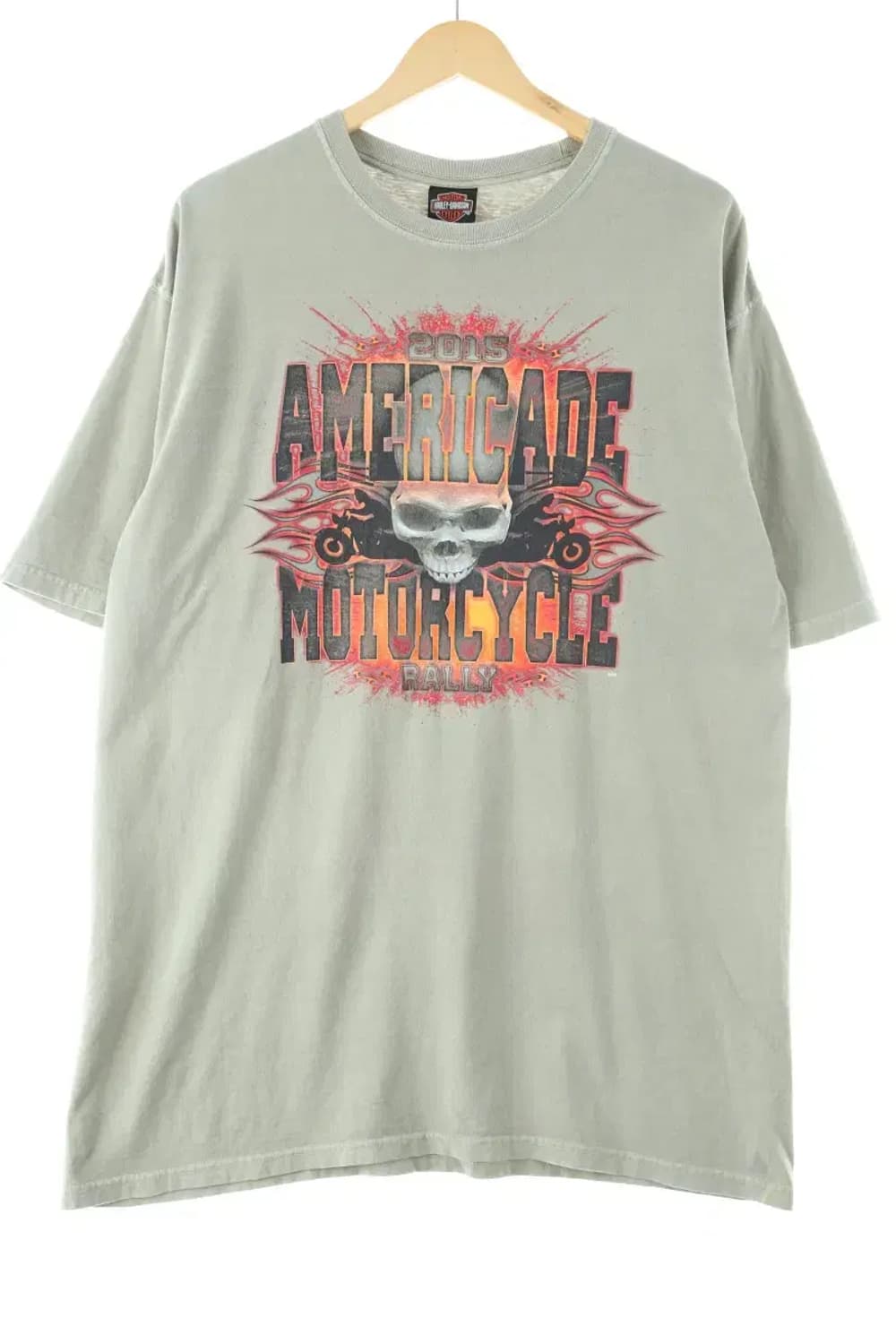 (XL) 브랜드빈티지 반팔 티셔츠 할리데이비슨 해골 스컬-E889 상품이미지1