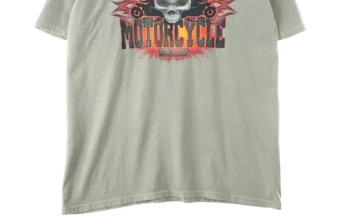 (XL) 브랜드빈티지 반팔 티셔츠 할리데이비슨 해골 스컬-E889 상품이미지3