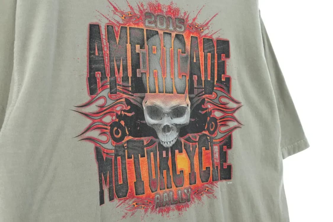 (XL) 브랜드빈티지 반팔 티셔츠 할리데이비슨 해골 스컬-E889 상품이미지4
