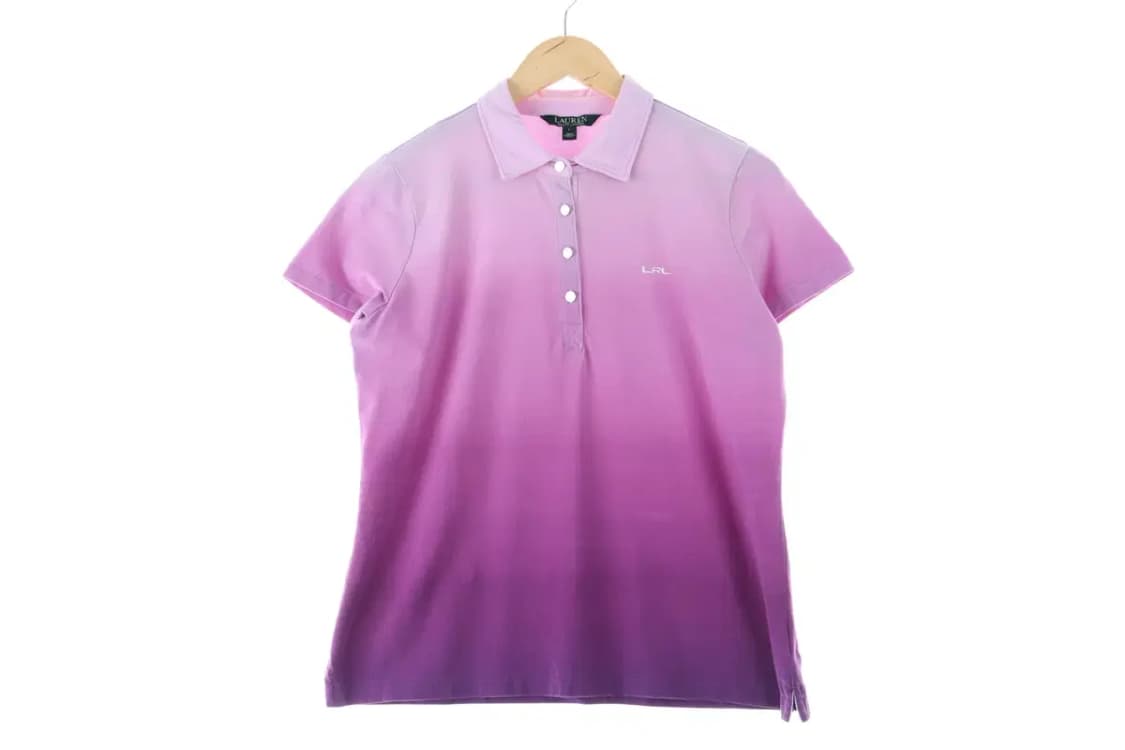 W(L) 폴로 랄프로렌 반팔 카라 티셔츠 퍼플 그라데이션-E893 상품이미지2