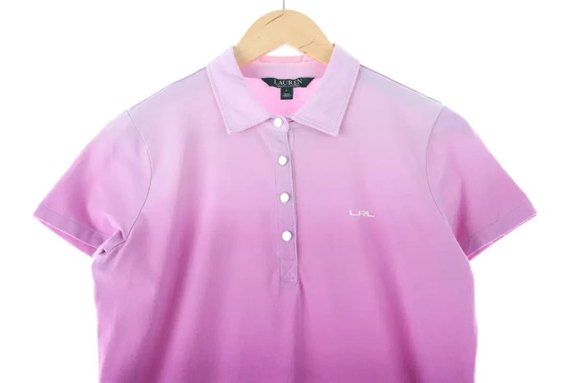 W(L) 폴로 랄프로렌 반팔 카라 티셔츠 퍼플 그라데이션-E893 상품이미지3