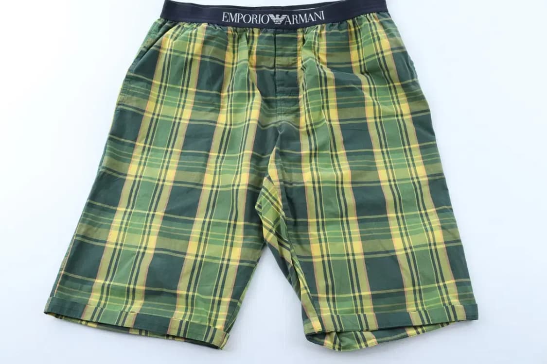 (L) 아르마니 밴딩 트레이닝복 반바지 체크 면 올드스쿨-10A6 상품이미지2