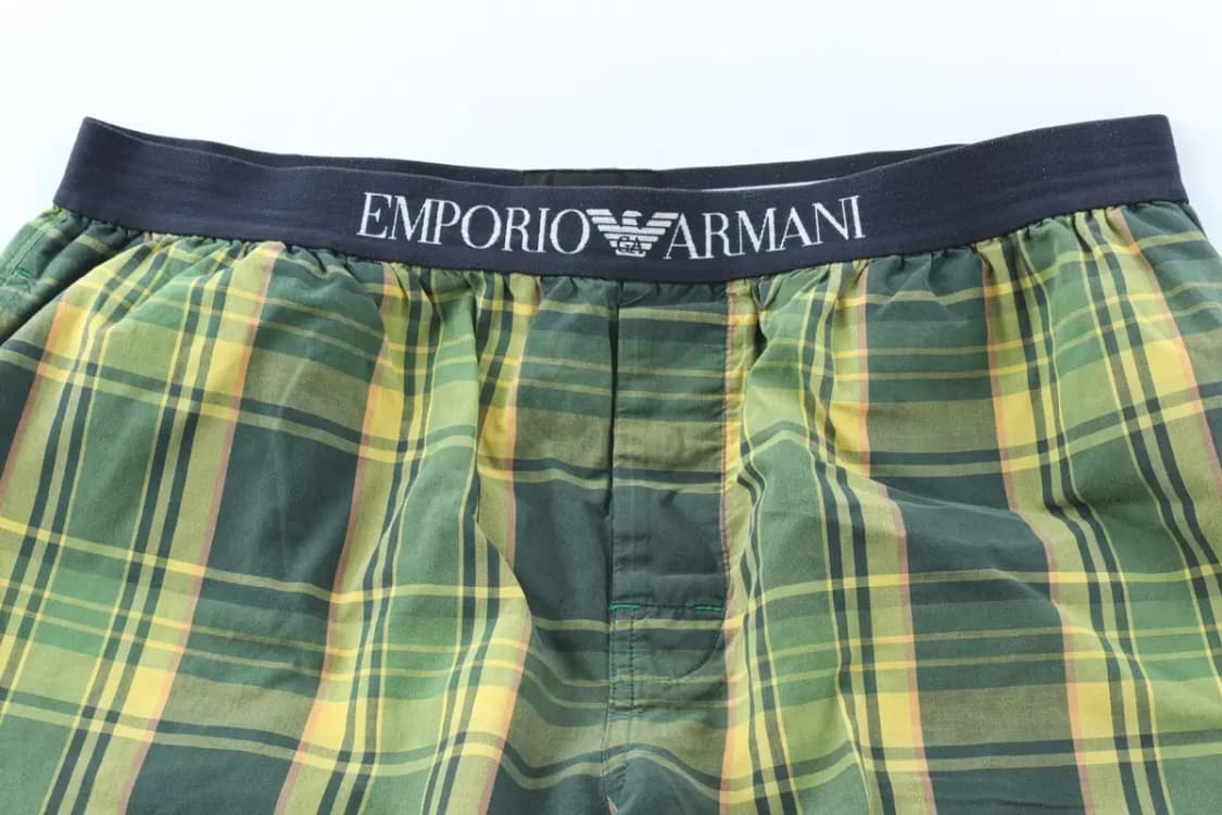 (L) 아르마니 밴딩 트레이닝복 반바지 체크 면 올드스쿨-10A6 상품이미지3