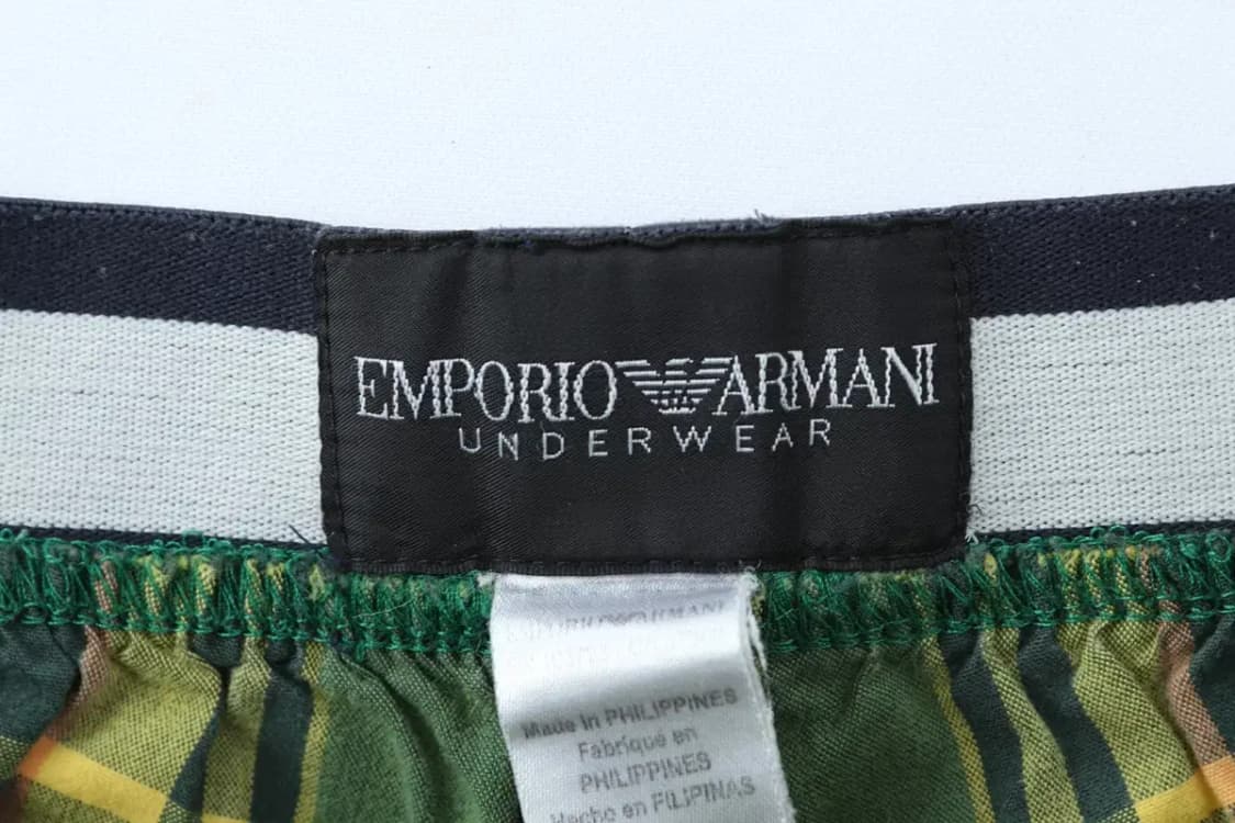 (L) 아르마니 밴딩 트레이닝복 반바지 체크 면 올드스쿨-10A6 상품이미지5