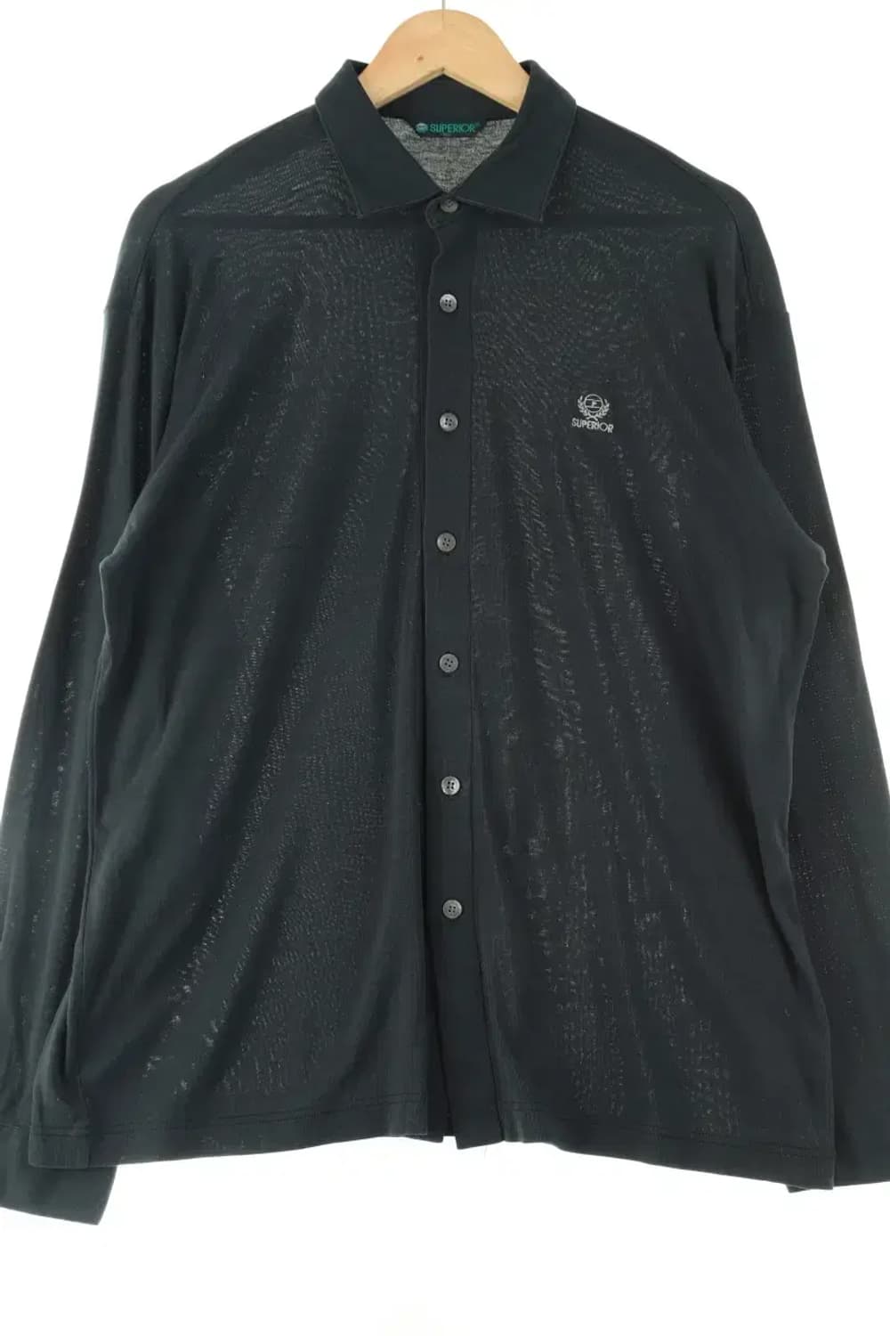 (L) 브랜드빈티지 셔츠 남방 블랙 무지 솔리드-EEC6 상품이미지1