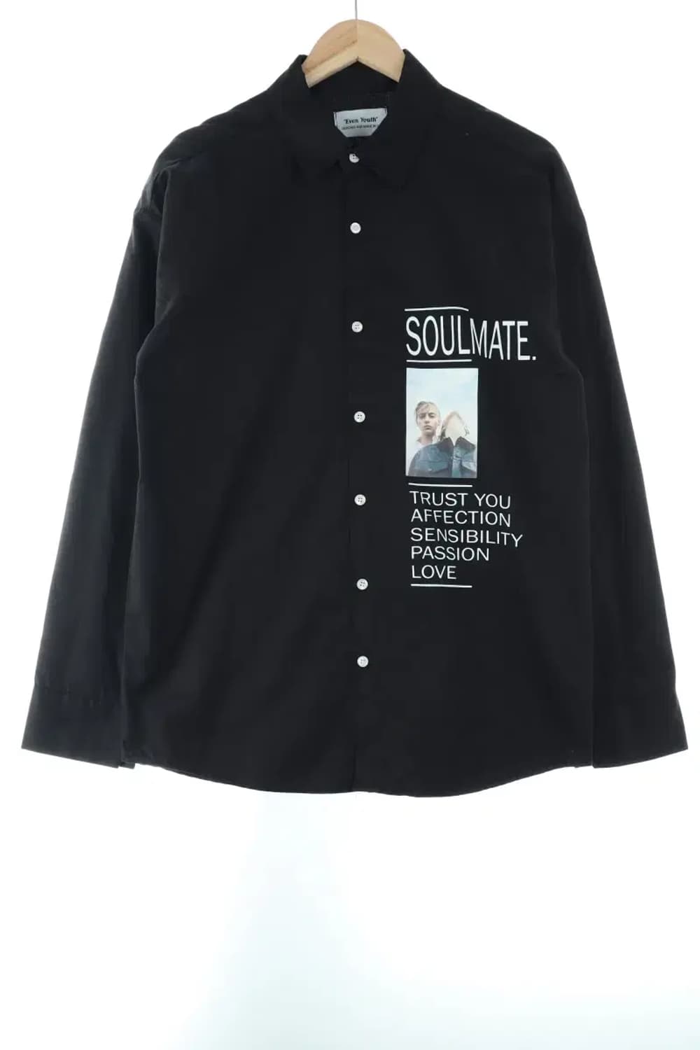 (XL) 브랜드빈티지 셔츠 남방 블랙 빅 프린팅 올드스쿨-EF8F 상품이미지1