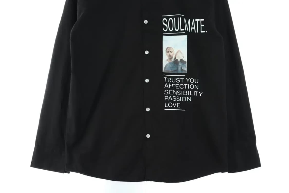 (XL) 브랜드빈티지 셔츠 남방 블랙 빅 프린팅 올드스쿨-EF8F 상품이미지4