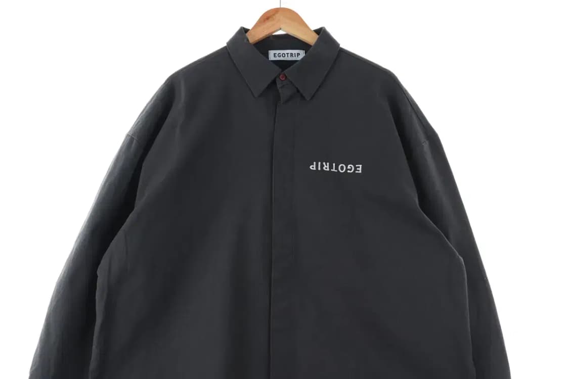 (XL) 브랜드빈티지 셔츠 남방 이염 차콜 올드스쿨 박시핏-EFF4 상품이미지2