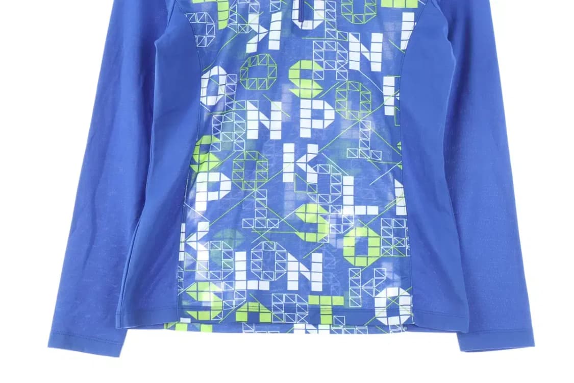 W(M) 코오롱스포츠 카라 긴팔티셔츠 블루 기능성 슬림핏-F99E 상품이미지4