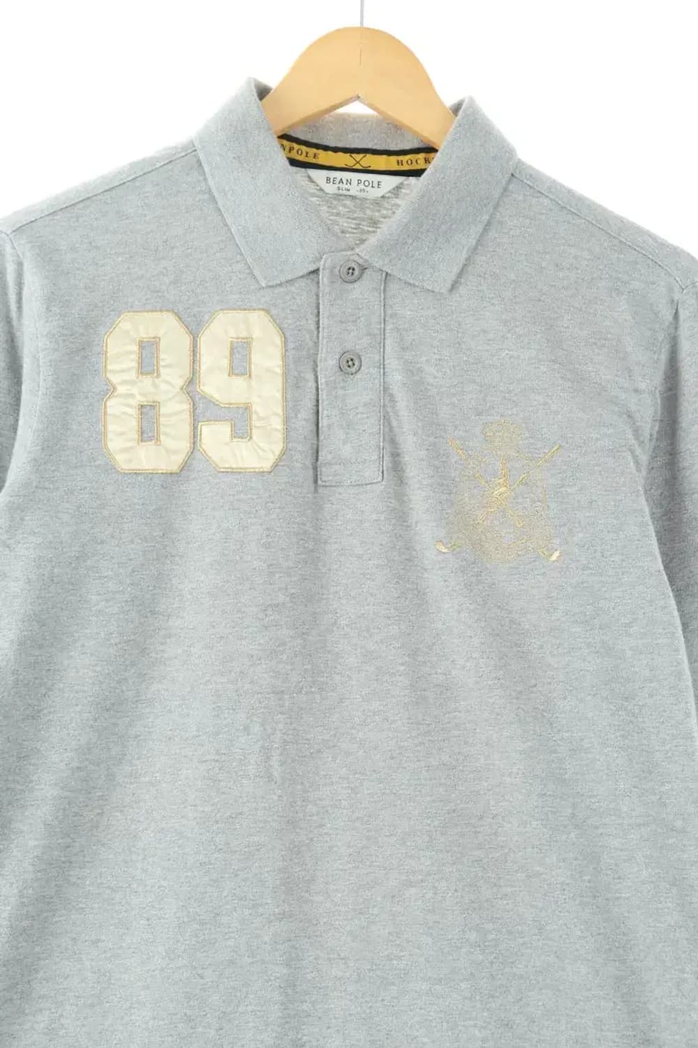 (M) 빈폴 카라 긴팔티셔츠 그레이 면 골프 기본핏-FA29 상품이미지1